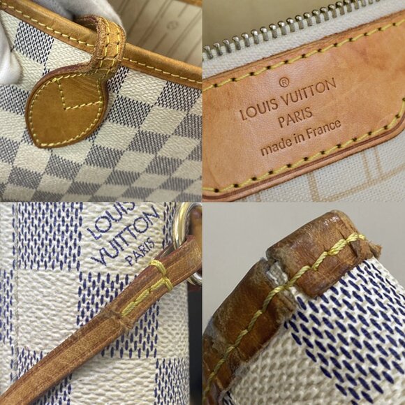 LOUIS VUITTON Neverfull PM Shoulder Tote Bag Damier Azur Leather N51110 74YG880 - Picture 16 of 16